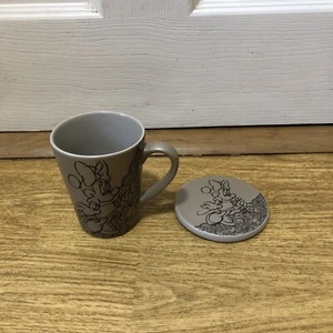 Disney Store Minnie Mouse Beige Mug & Coaster Set Sketch Style Design - Picture 1 of 8
