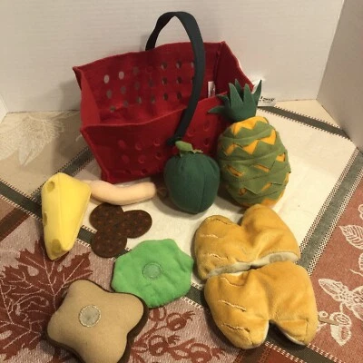 Lote de comida cesta de la compra Ikea peluche juguete verduras peces juego de simulación. A Foto 1 de 4