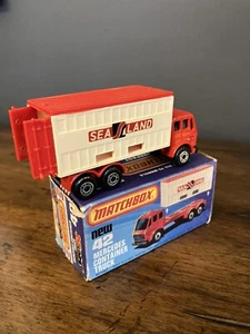 Matchbox Superfast No. 42 Mercedes Container Truck in Original Box SEALAND - Picture 1 of 8