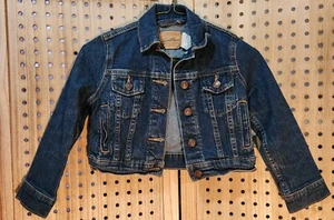 Giacca di jeans firmata Levis Strauss ragazza S denim camionista fiera rodeo bambini Y2K 90 - Foto 1 di 10