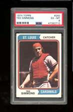 1974 Topps Ted Simmons #260 Psa Ex-Mt 6 St. Louis Cardinals Ns1272