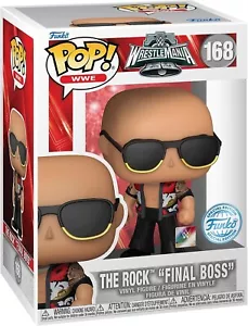 WWE- WRESTLEMANIA 40 THE ROCK "FINAL BOSS" 3.75" POP VINILO FIGURA FUNKO 168 NUEVO - Imagen 1 de 3