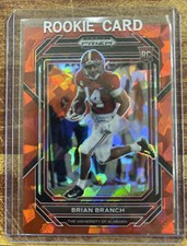 2023 Panini  Prizm Draft Picks Brian Branch RC #166 RED Cracked Ice Loins