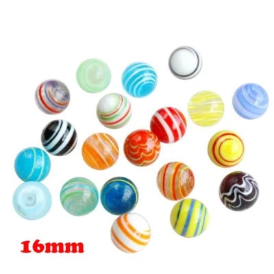 Round Glass Beads 16mm Decorative Sphere Colorful Glass Balls Multi-color - Image 1 of 3