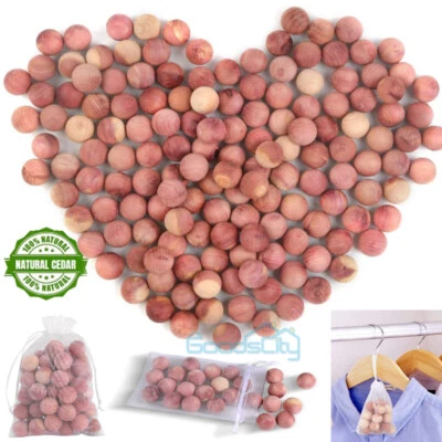 50Pcs Cedar Blocks for Clothes Storage, 100% Natural Aromatic Red for Closets