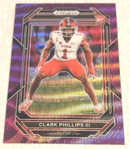 2023 CLARK PHILLIPS III RC Panini PRIZM Red / Purple WAVE ROOKIE Parallel #169 - Picture 1 of 4