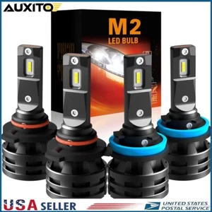AUXITO 9005 H11 LED Combo CSP Headlight Kit Light Bulbs Hi Low Beam CANBUS D - Picture 1 of 7