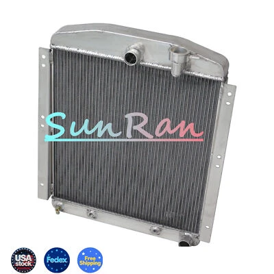 Radiador de aluminio apto para Chevy GMC 1948-1954 3 filas núcleo tamaño 20 1/2" H × 19 3/5" W Foto 1 de 4