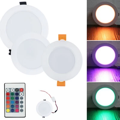 Rgb Led Downlight 85-265v 110v 220v 3w 5w 10w Recessed 16colors Spotlight Lights - Image 1 of 4