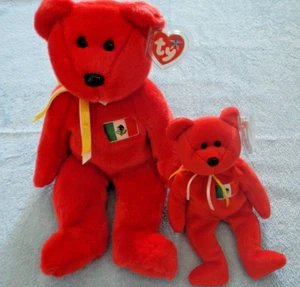 TY BEANIE BUDDY & BABY SET - ORSO MESSICO - 5 FEBBRAIO COMPLEANNO - USA ESCLUSO - Foto 1 di 11