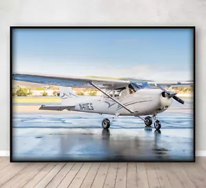 Cessna 172 Aeroplane Poster Print Wall Art Home Decor Picture Gift A4 - Picture 1 of 3