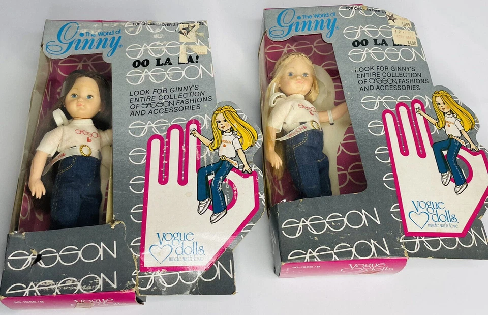 1981 Vogue The World of Ginny Sasson 8” Doll Disco Roller Skates Braided Hair