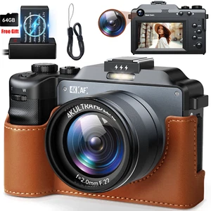 UHD 4K Autofocus Digital Camera Camcorder Dual Cams 64MP Vlogging Camera 18XZoom - Picture 1 of 10