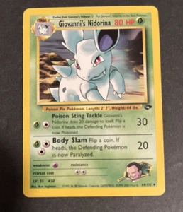 Pokemon TCG Gym Challenge 44/132 Giovanni's Nidorina NM Free Shipping - Picture 1 of 2