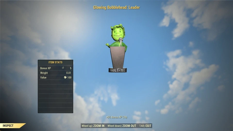 FALLOUT 76 PC x500 GLOWING BOBBLEHEADS LEADER +5% BONUS XP [1h] GHOUL LEVELING - Image 1 of 1