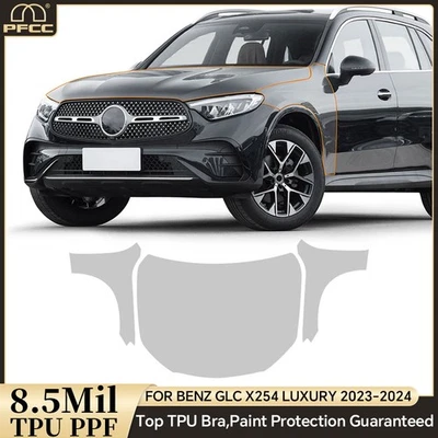 For Benz GLC X254 Luxury 2023-2024 Hood Fender Precut Paint Protection Film PPF - Image 1 of 4
