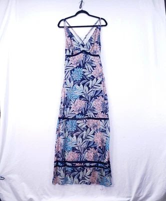 Maxi Vestido Guess Floral Tropical Para Mujer Talla M Sin Mangas En Niveles Colorido Foto 1 de 4