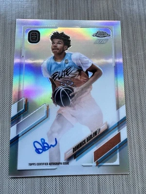 2021-22 Topps Chrome OTE Dominick Barlow Auto On Card - Image 1 of 2