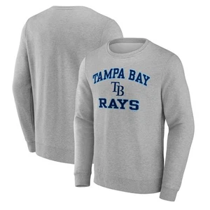 Men's Heather Gray Tampa Bay Rays Heart & Soul Pullover Sweatshirt - Picture 1 of 3