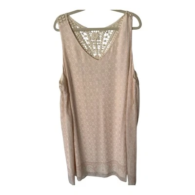 Vestido sin mangas medallón rosa pálido Cato para mujer con espalda de ganchillo talla 26/28 W Foto 1 de 4