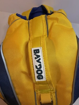 Chaleco Salvavidas Baydog Monterrey Bay Canine, Talla S Amarillo Y Azul Cuello Ajustable Foto 1 de 4