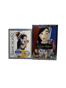 Disney Mulan & Mulan II + Snow White - New Blu-ray DVDs - Factory Sealed - Picture 1 of 6