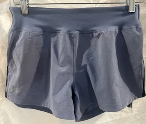 Under Armour Women's S Heat Gear Running Shorts w/Liner Purple Zipper Pocket - Picture 1 of 5