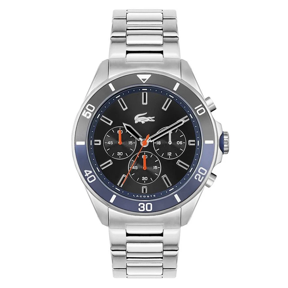 Lacoste Tiebreaker Stainless Steel Black Dial Men's Chrono Watch - 2011155 - image 1 of 4
