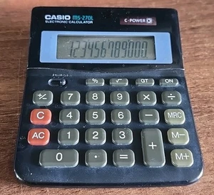 Casio Solar Powered Electronic Desk Calculator MS-270L 12 Digit Display - Picture 1 of 1