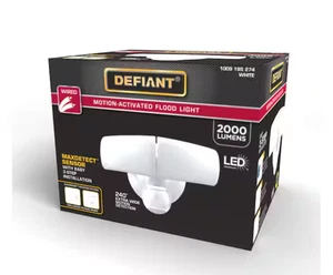 Defiant MaxDetect 240° Motion Sensor Wired Outdoor 2-Head LED Security - Picture 1 of 3