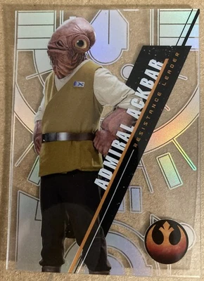 2016 STAR WARS HIGH TEK ADMIRAL ACKBAR PATTERN 4 FORM 2 SW-108 TOPPS - Image 1 of 2
