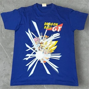 Dragon Ball GT Vintage Y2K Blue Medium T-Shirt Goku Trunks Pan DBZ Toriyama - Picture 1 of 7