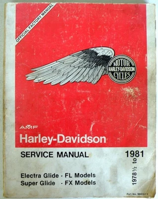 Clymer Harley-Davidson 1978 1/2-1981 Electra Glide/Super Glide manual 99482-81 Foto 1 de 3