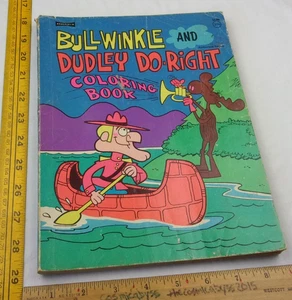 Bullwinkle and Dudley Do-Right coloring book 1971 Saalfield - Picture 1 of 6