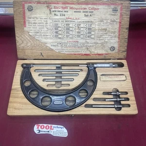L. S. Starrett Micrometer Caliper No. 224 Set 2" to 6” USA! - Picture 1 of 9