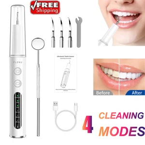 Ultrasonic Tooth Cleaner for Teeth - Electric Plaque Tartar Remover Dental Tool - Picture 1 of 8