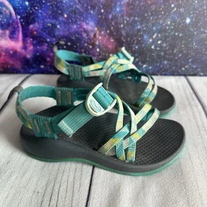 Chaco ZX/1 EcoTread Kids Sandals Size 1 Puzzle Opal J180028 Hiking Water Shoe - Picture 1 of 9