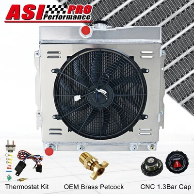 3 Row Aluminum Radiator+Shroud Fan for 1963-1969 Dodge Dart Charger Mopar V8 - Imagem 1 de 4