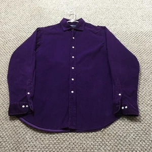 Polo Ralph Lauren Shirt Mens XL Purple Corduroy Regent Classic Fit Button Up - Picture 1 of 9
