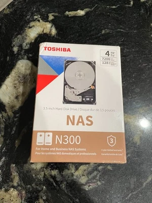 Toshiba NAS N300 Hard Drive 4 TB  3.5" SATA 128MB 7.2K HDWQ140XZSTA BRAND NEW - Image 1 of 4