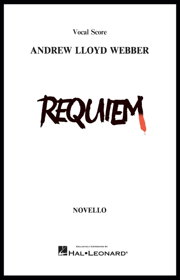 Requiem Vocal Sheet Music SATB Piano Accompaniment Andrew Lloyd Webber Book - Image 1 of 1