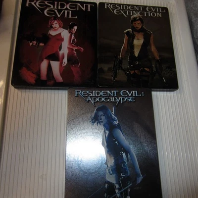 Resident Evil /Extinction/Apocalypse  Blu Ray Steelbook LOT OF 3 Foto 1 de 2