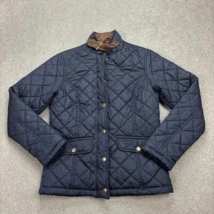 Barbour Jacket Womens Small Blue Quilted Country Hunting Field Coat Lady - Picture 1 of 8
