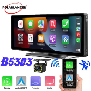 9" Inalámbrico Carplay AndroidAuto Portátil Coche Cámara Estéreo Pantalla Táctil Bluetooth - Imagen 1 de 14