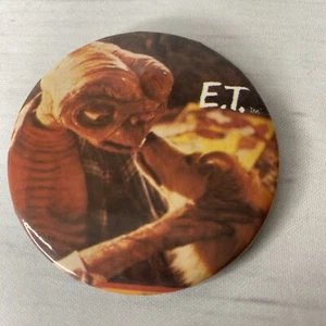 Vintage 1982 E.T. ET El Extra Terrestre Pinback Botón 2.25" - Imagen 1 de 3
