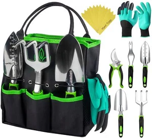 Heavy Duty Garden Tools 10 Pieces Set Rust Proof Durable Gardening Supplies Gift - Picture 1 of 8