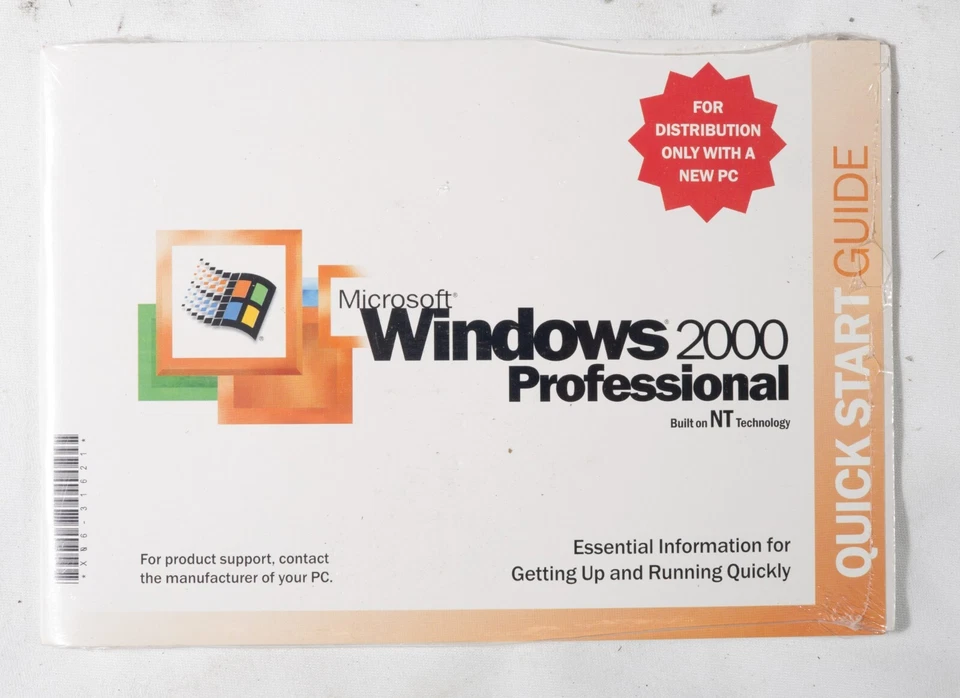 Vintage MICROSOFT WINDOWS 2000 Professional W/Key NEW NOS - Image 1 of 2