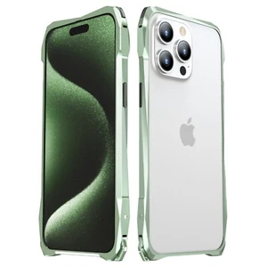 For iPhone 15 Pro Max Shockproof Metal Bumper Frame Case with Lens Protector - Picture 1 of 16