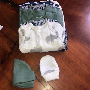 Lot Carter's Just One You Baby Boy Sz Newborn 14pcs New Sleepers Pants Tops+ - Picture 1 of 13