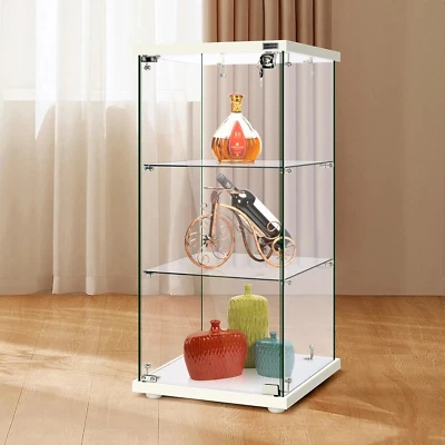 Vitrine de vidro 3 camadas 16""W X 16""D X 33""H bancada com Lo - Imagem 1 de 4